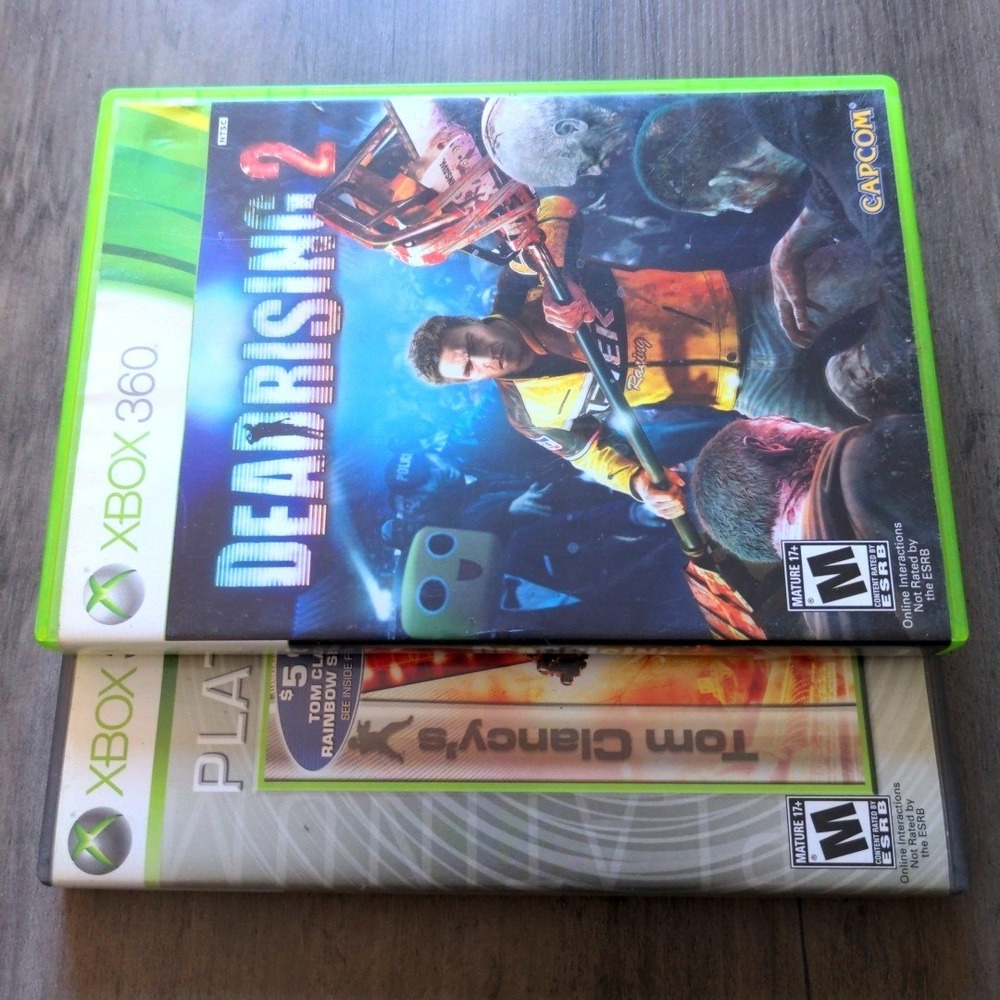 Xbox 360 Game Lot Dead Rising 2 & Rainbow Six Vegas Platinum Hits Tested - Picture 5 of 5